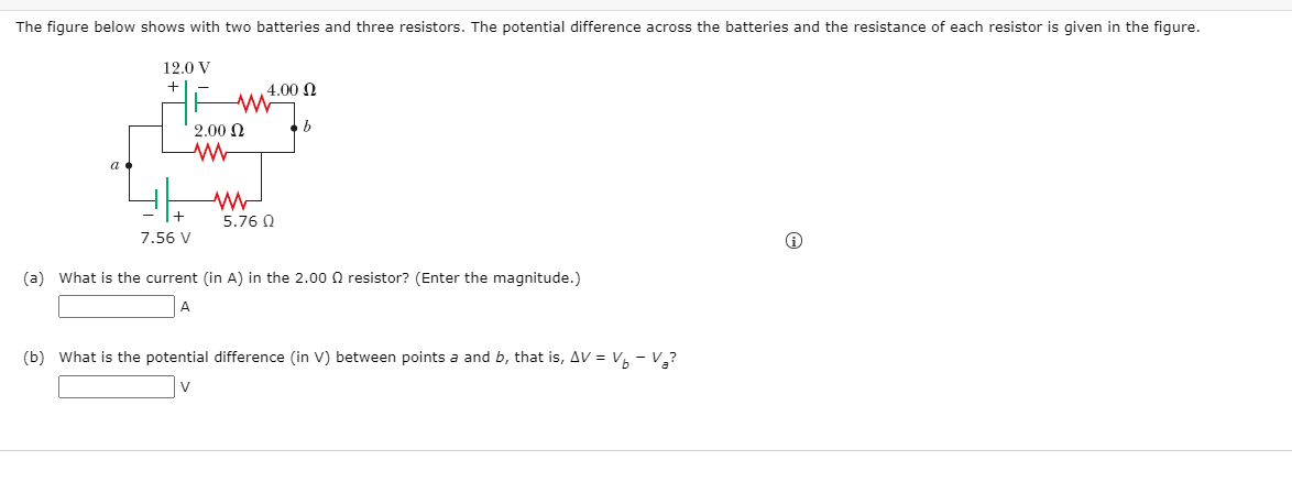 Solved The Figure Below Shows With Two Batteries And Three | Chegg.com