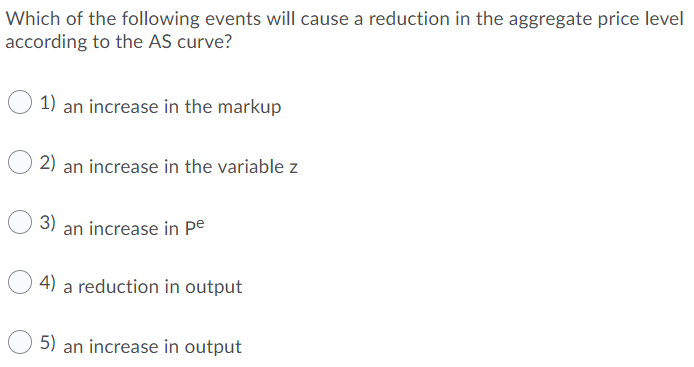 Solved Which of the following events will cause a reduction | Chegg.com