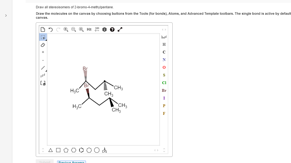 draw all stereoisomers of 2bromo4methylpentane
