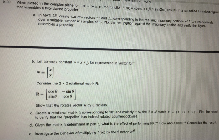 Solved B.39 When Plotted In The Complex Plane For-m That | Chegg.com