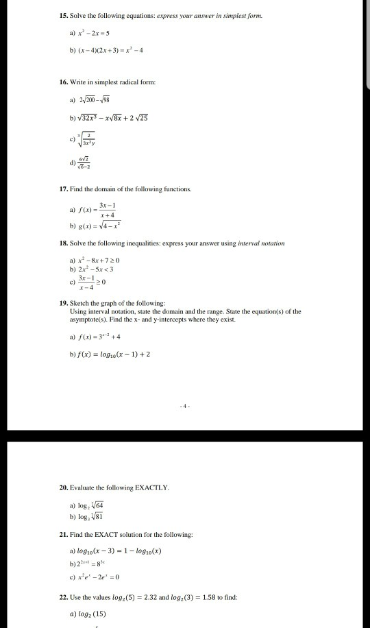 simplest form 4/16
Solved: 13. Solve The Following Equations: Express Your An ... simplest form 4/16
Solved: 13. Solve The Following Equations: Express Your An ...