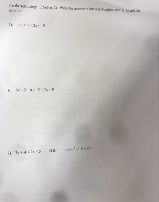 solved-for-the-following-1-solve-2-write-the-answer-in-chegg