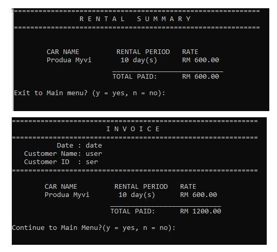 Solved CAR RENT BOOKING SYSTEM Please help me with my | Chegg.com
