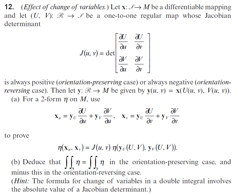 12 Effect Of Change Of Variables Let X S M Be A Chegg Com