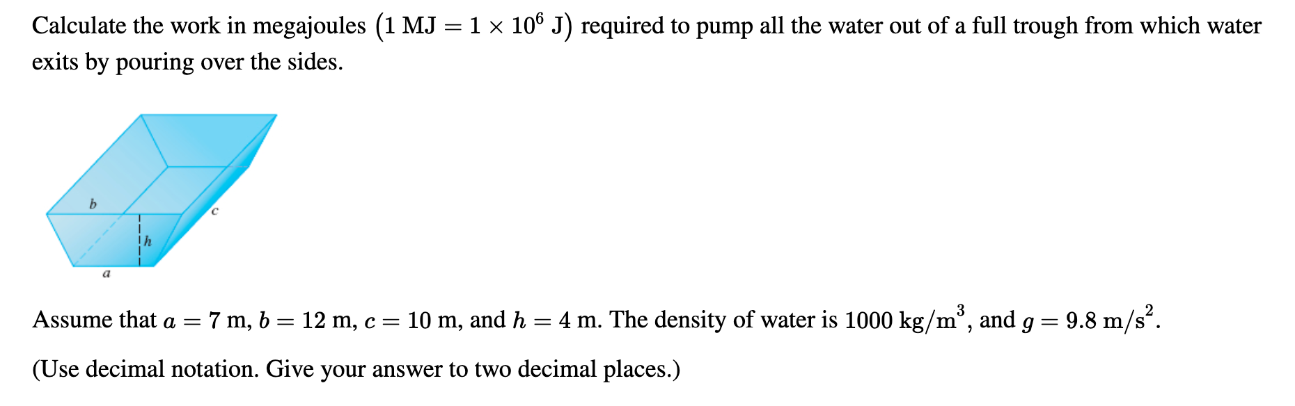 Solved Calculate The Work In Megajoules 1 Mj 1 X 106 J Chegg Com