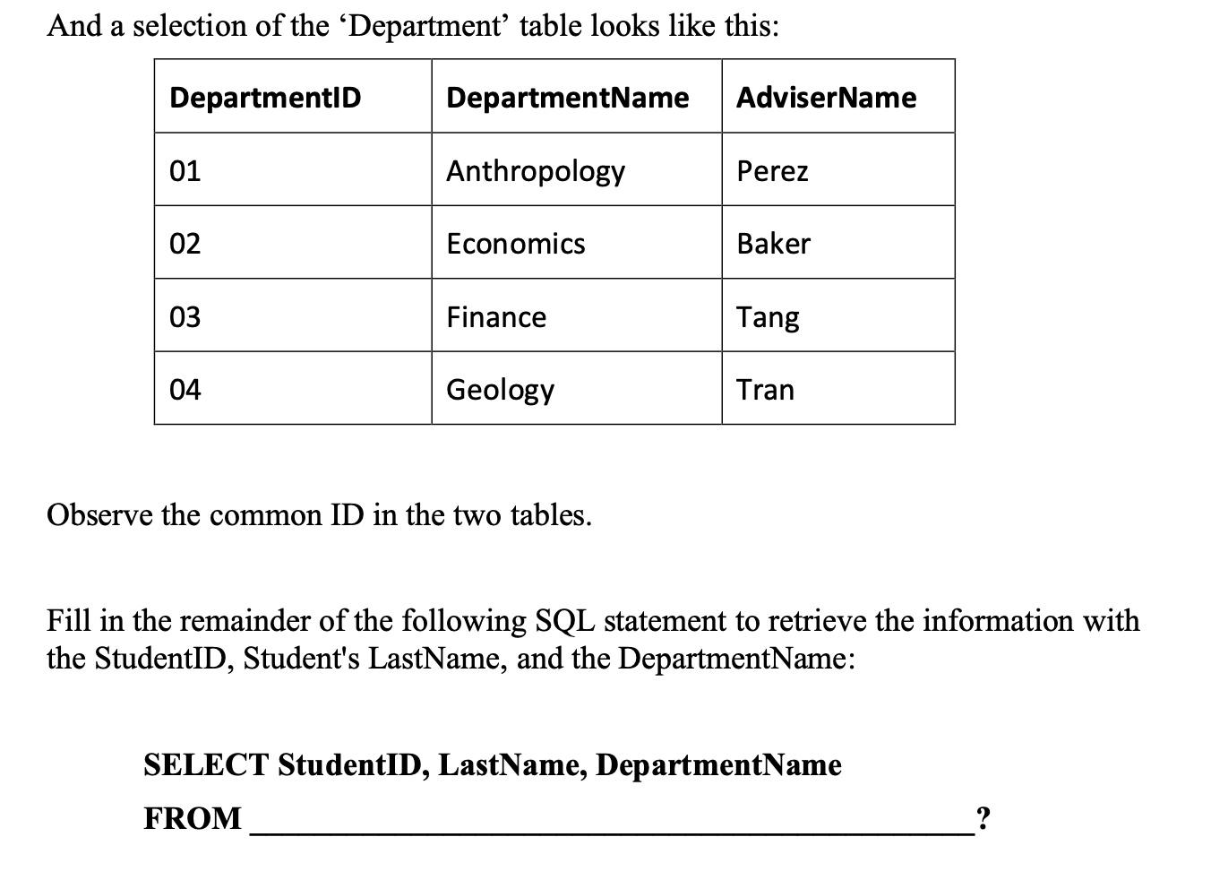 Solved 13. Assume that we have the two tables Student | Chegg.com