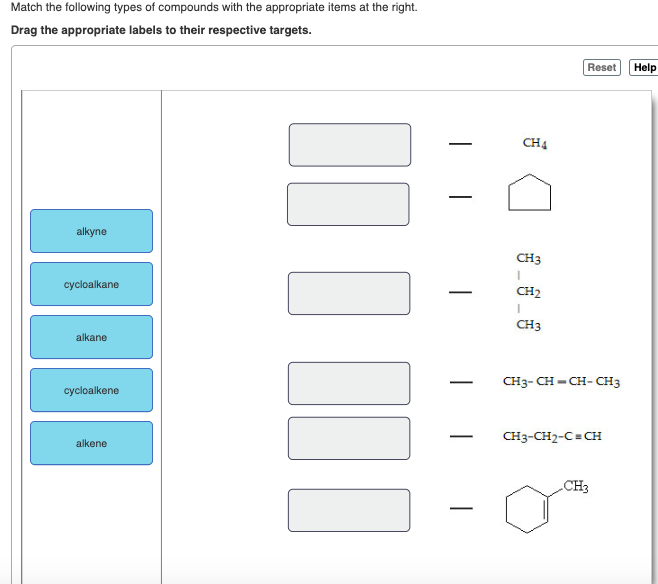 Solved Match the following types of compounds with the | Chegg.com