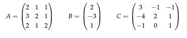 Solved Consider the three matrices:a.) Show by calculating | Chegg.com