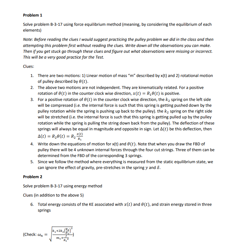 Solved Problem 1 Solve Problem B 3 17 Using Force Chegg Solved Problem 1 Solve Problem B 3 17 Using Force Chegg