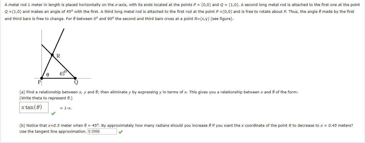Solved A metal rod 1 meter in length is placed horizontally