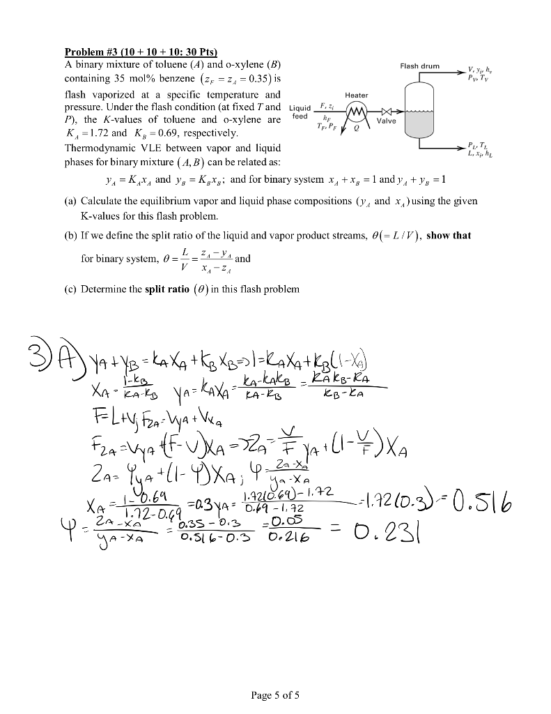 Solved Problem #3 (10+10+10:30 Pts ) A binary mixture of | Chegg.com