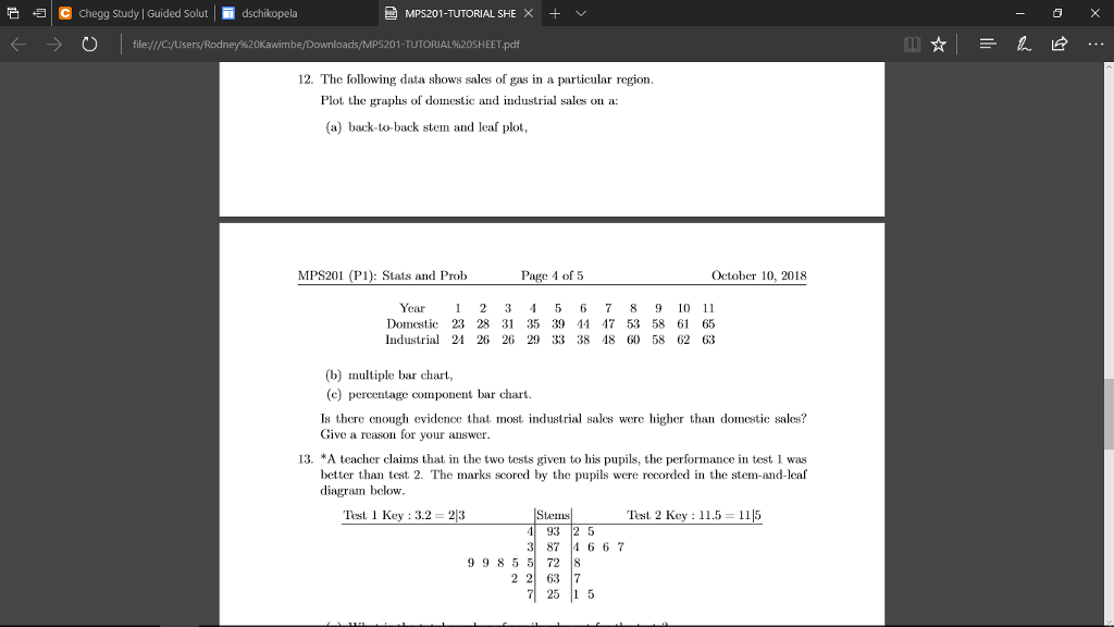 Solved そ 5 @ Chegg Study l Guided Solut dschikopela | Chegg.com