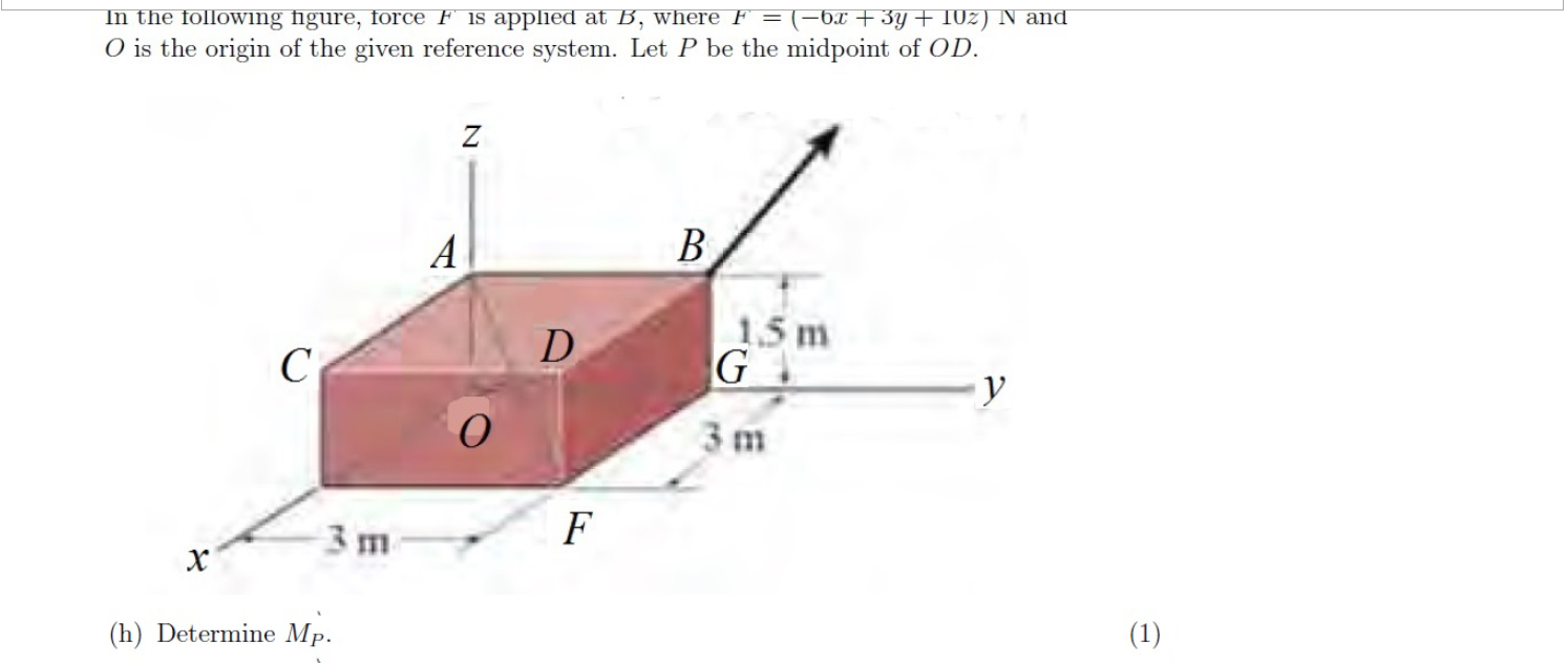 Solved In The Following Figure, Force F Is Applied At B, | Chegg.com