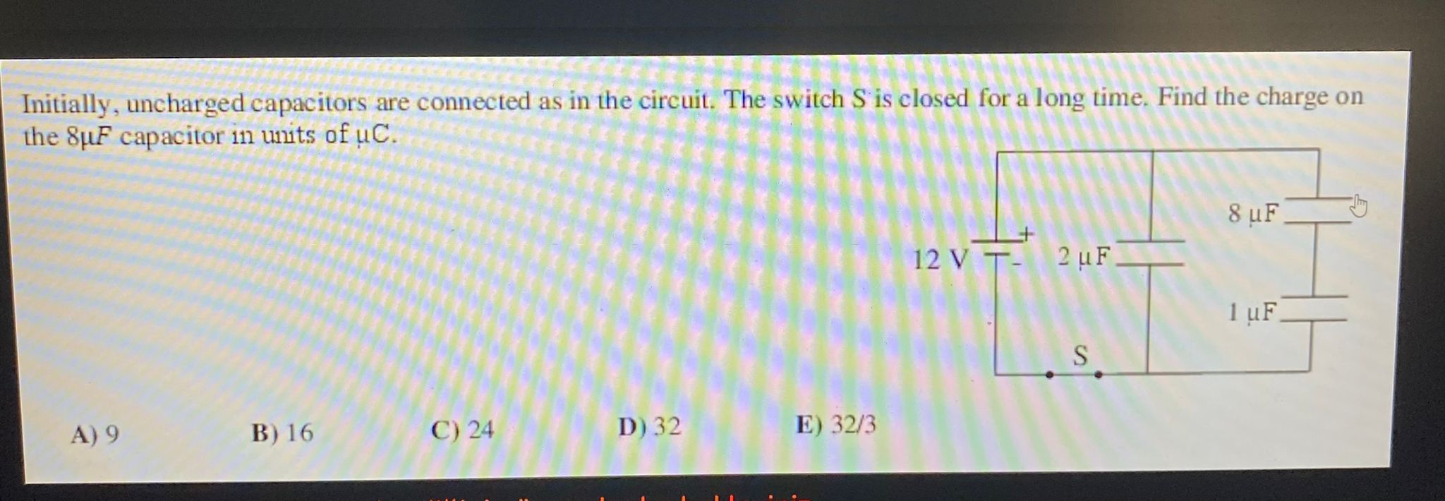 Solved Initially, uncharged capacitors are connected as in | Chegg.com