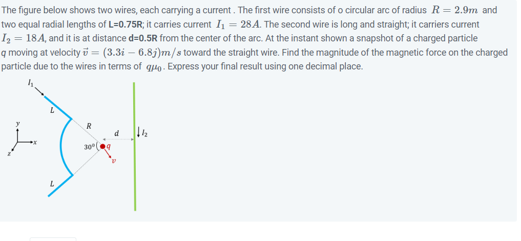 Solved The figure below shows two wires, each carrying a | Chegg.com