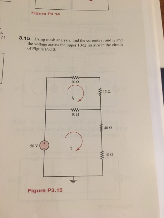 Solved Figure P3.14 S, 15 Using mesh analysis, find the | Chegg.com