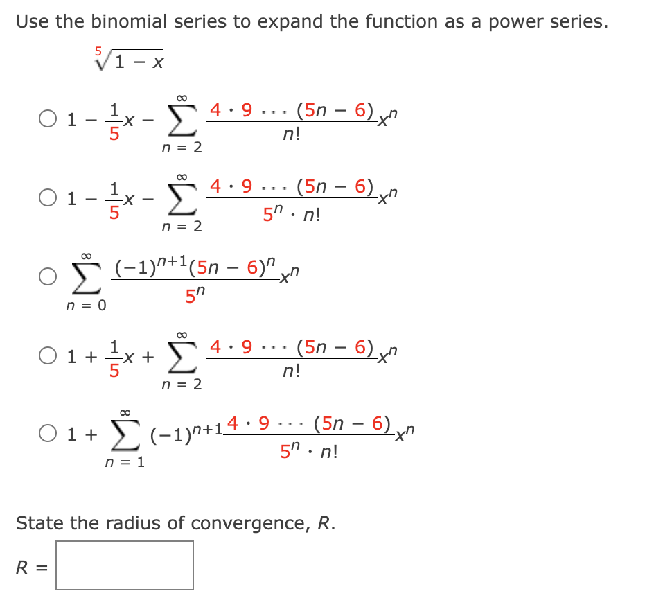 Solved Use the binomial series to expand the function as a | Chegg.com