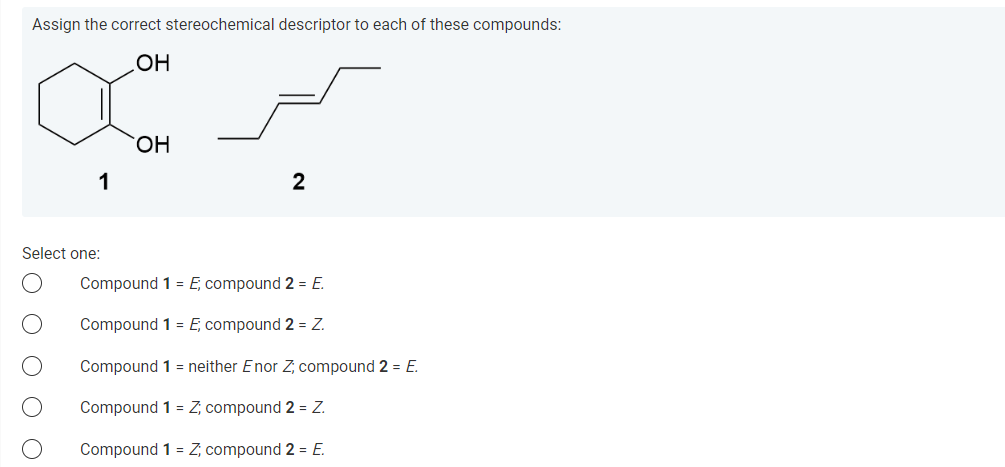 Solved Assign the correct stereochemical descriptor to each | Chegg.com