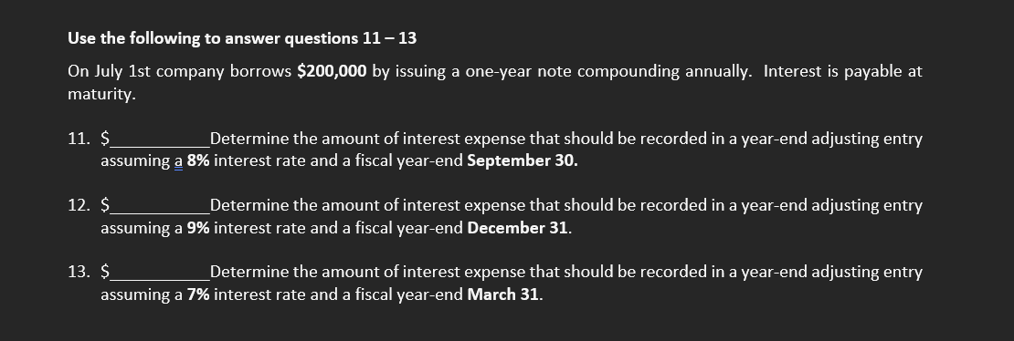 Solved Use the following to answer questions 11-13 On July | Chegg.com