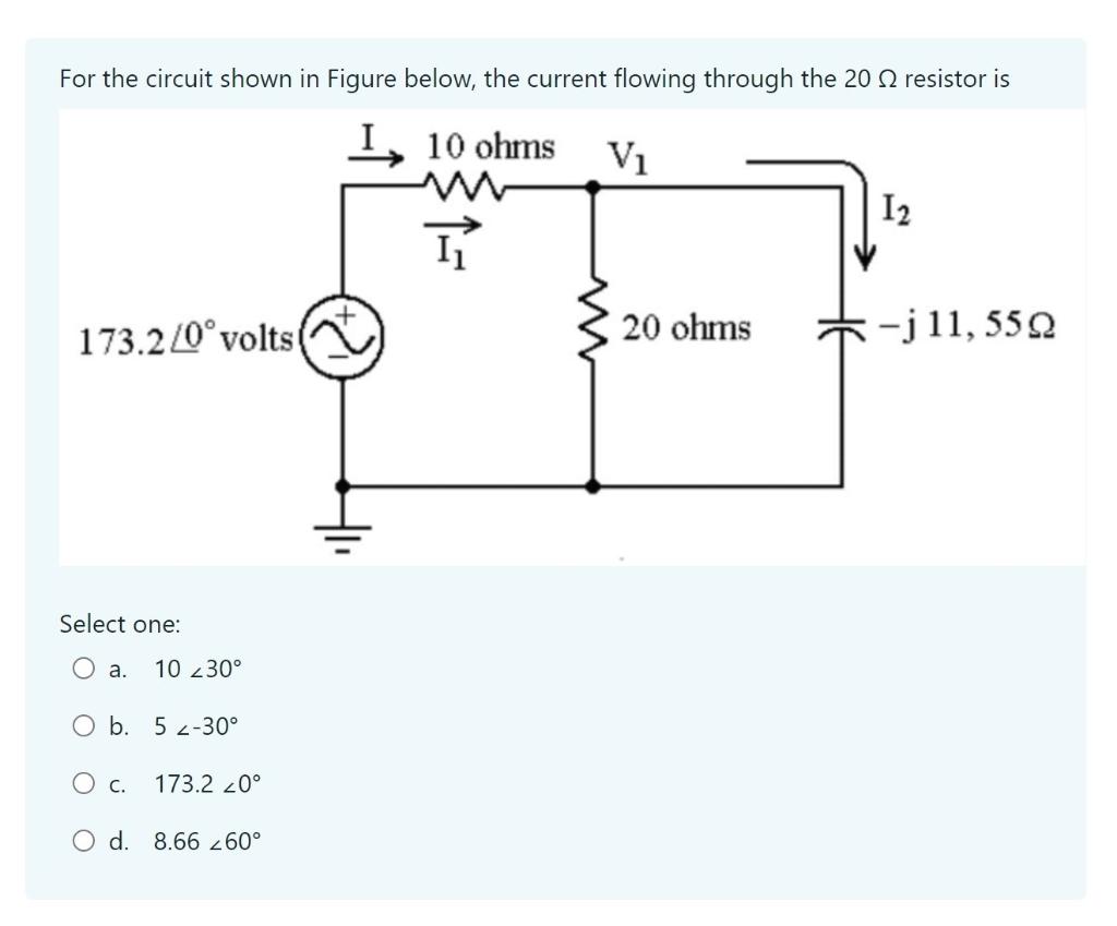 Solved For the circuit shown in Figure below, the current | Chegg.com