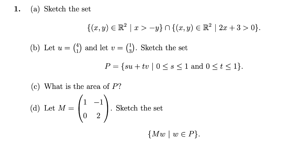 Solved 1 A Sketch The Set X Y Erp X Y N X Chegg Com