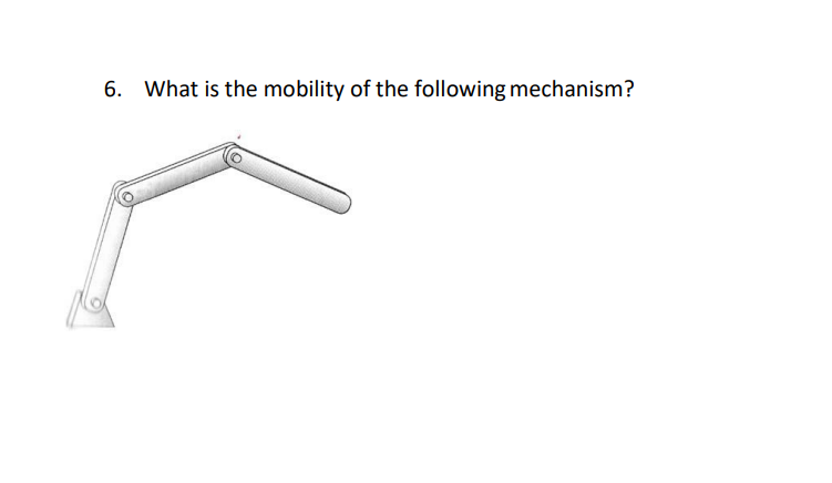 Solved 6. What Is The Mobility Of The Following Mechanism? | Chegg.com