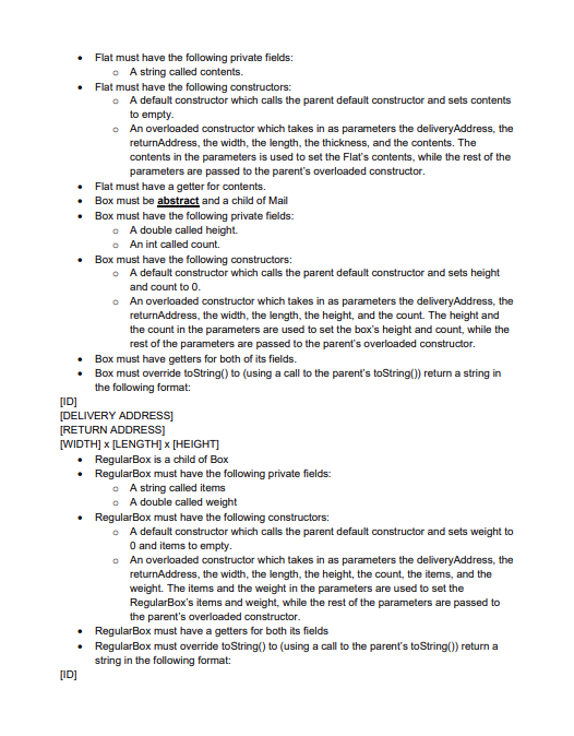 Solved A double called length An integer called id A