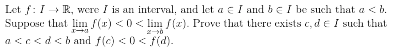 Solved Let f:I→R, were I is an interval, and let a∈I and b∈I | Chegg.com