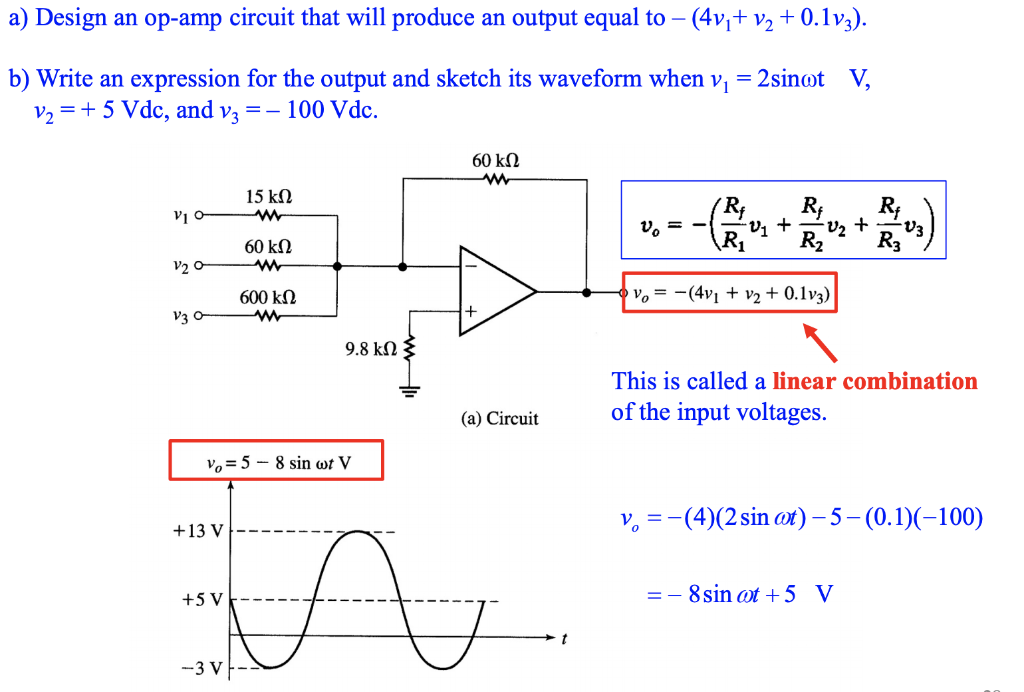 Solved Find the current in the feedback resistor for each | Chegg.com
