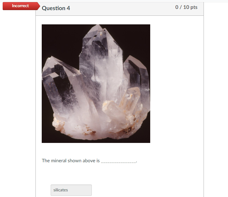 Solved The mineral shown above is | Chegg.com