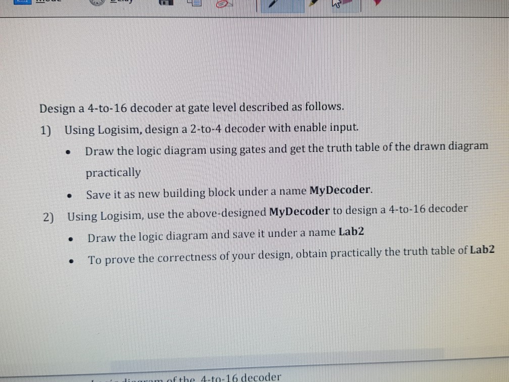 Solved Design a 4-to-16 decoder at gate level described as | Chegg.com