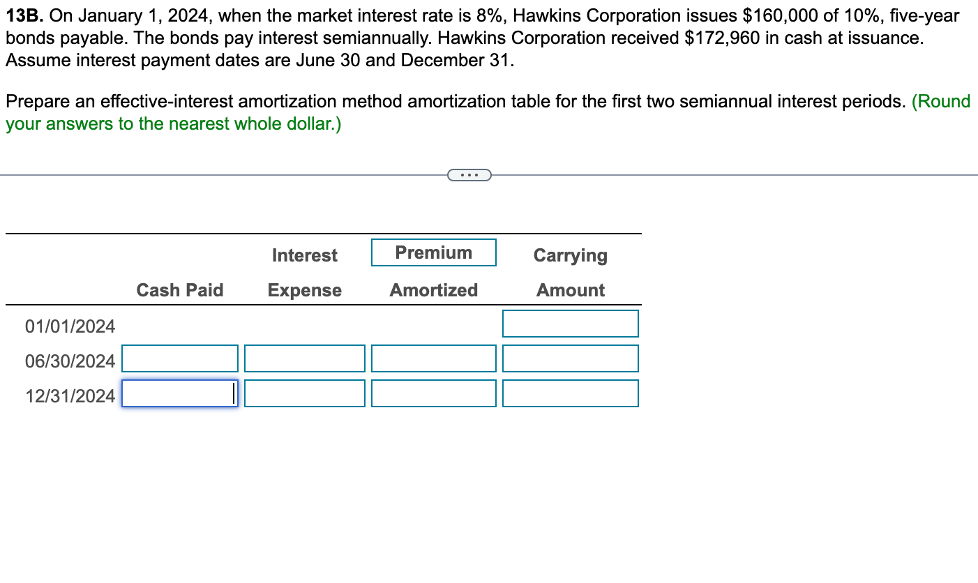 Solved 13B On January 1 2024 When The Market Interest Chegg Com   PhpMKwTHZ