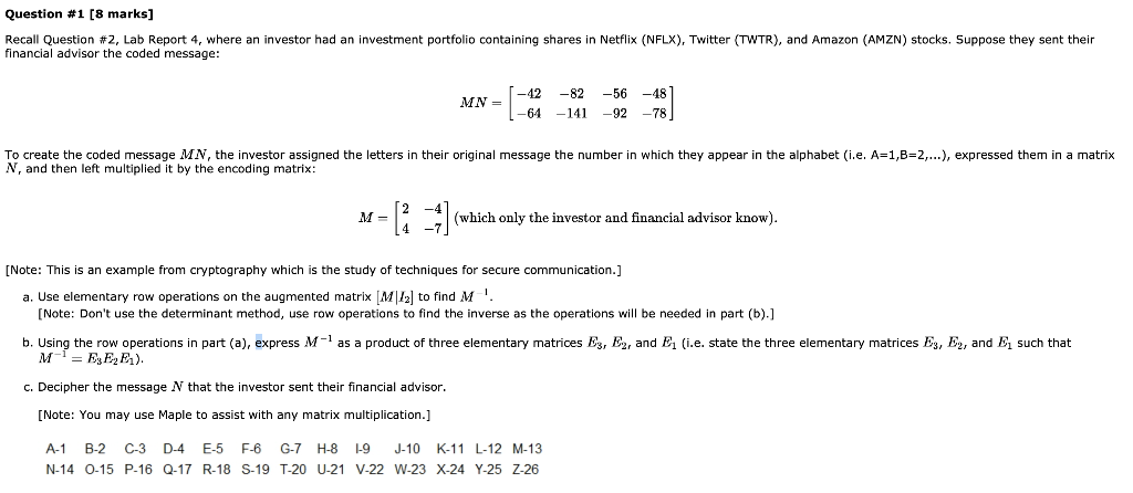 Question 1 8 Marks Recall Question 2 Lab Report Chegg Com