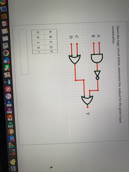 Solved Given the logic circuit below, determine the output | Chegg.com