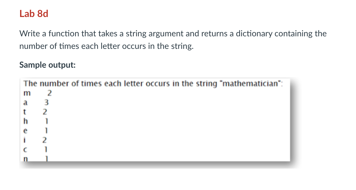 Solved Write a function that takes a string argument and | Chegg.com