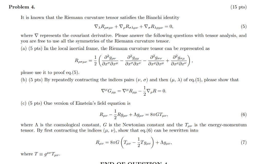 Solved (15 pts) Problem 4. It is known that the Riemann | Chegg.com