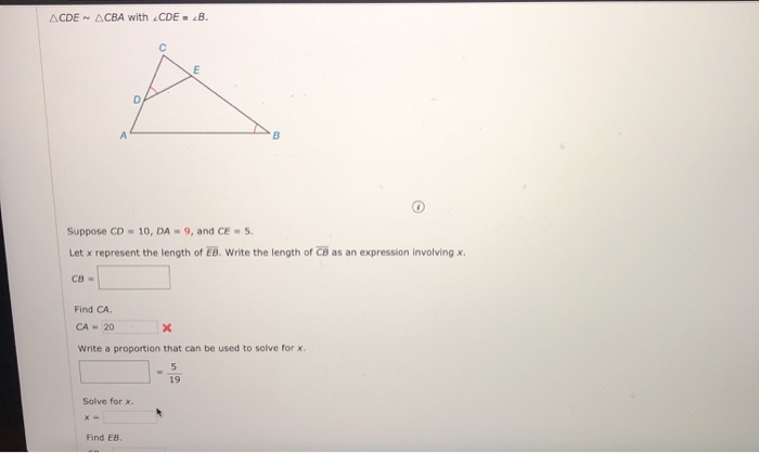 Solved Consider the following figure where ABC ADBE. Given: | Chegg.com