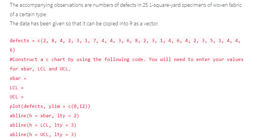 Solved The accompanying observations are numbers of defects | Chegg.com