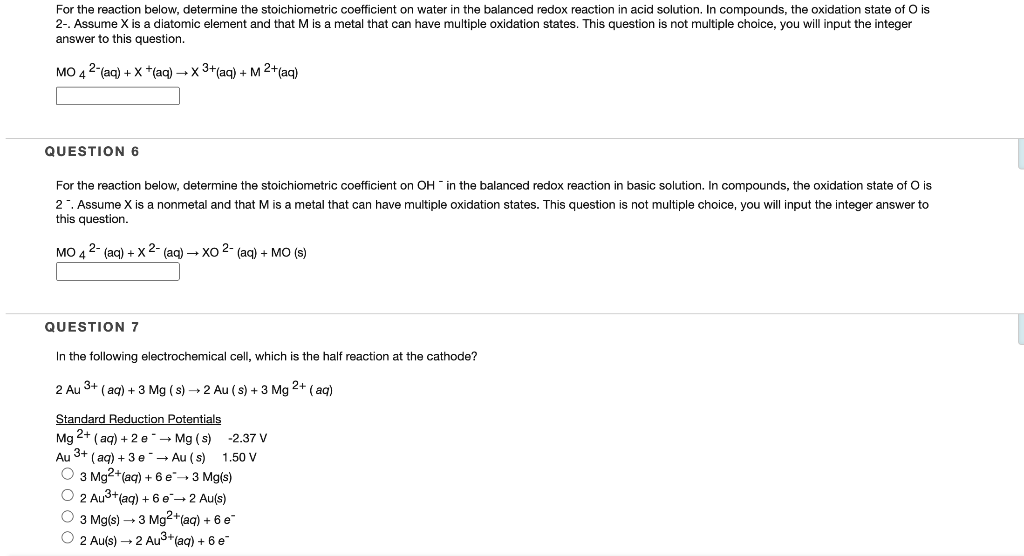 Solved For the reaction below, determine the stoichiometric | Chegg.com