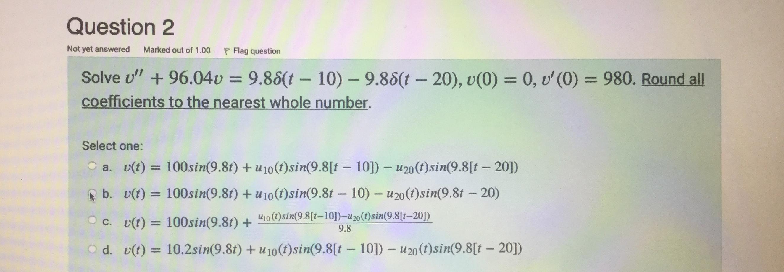 Solved Question 2 Not yet answered Marked out of 1.00 P Flag | Chegg.com