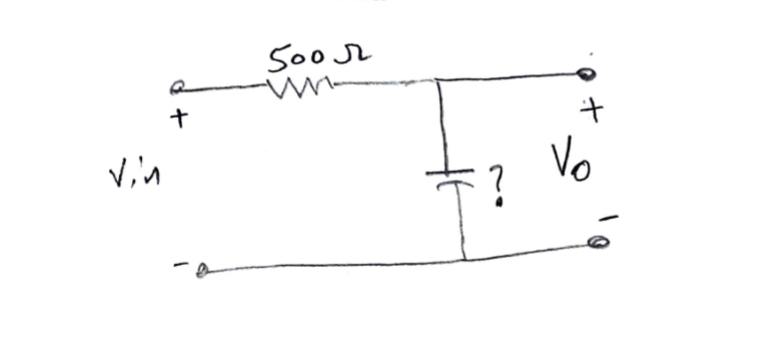 Solved A series low-pass RC filter with the cutoff frequency | Chegg.com