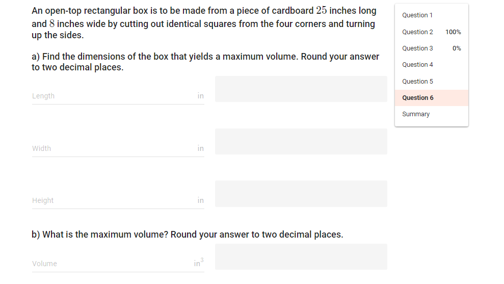 Solved Question 1 An open-top rectangular box is to be made | Chegg.com