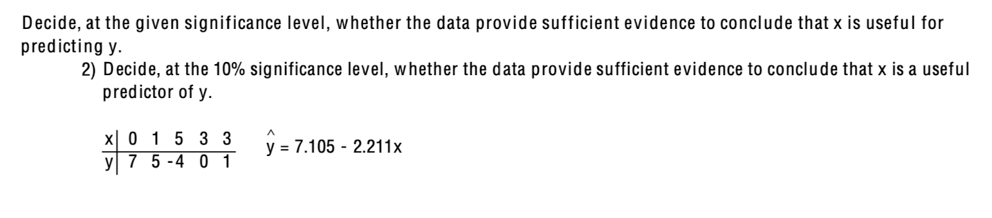 Solved Decide, at the given significance level, whether the | Chegg.com