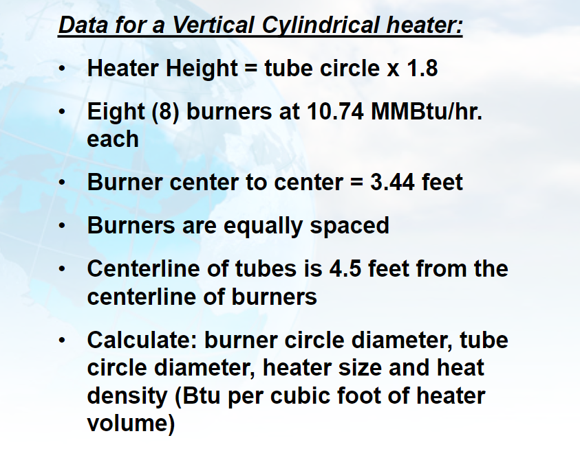 Solved Calculate burner circle diameter, tube circle