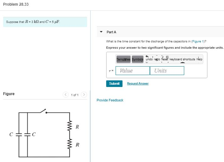 Solved Problem 28.33 Suppose that R = 3 kN and C = 5 F. Part | Chegg.com