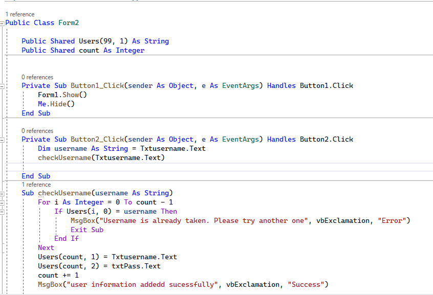 Solved a) When the register button is clicked, the | Chegg.com