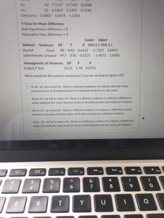 Solved Question 4 1 Pts It Is Desired To Compare The Average | Chegg.com