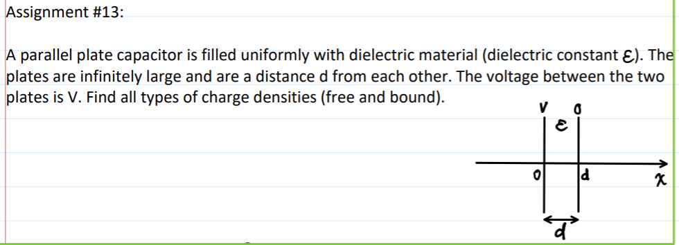 Solved A parallel plate capacitor is filled uniformly with | Chegg.com