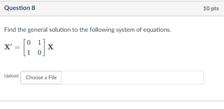 Solved Question 8Find the general solution to the following | Chegg.com