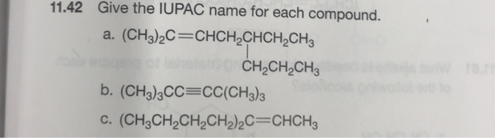 Solved 11.42 Give the IUPAC name for each compound. a. | Chegg.com